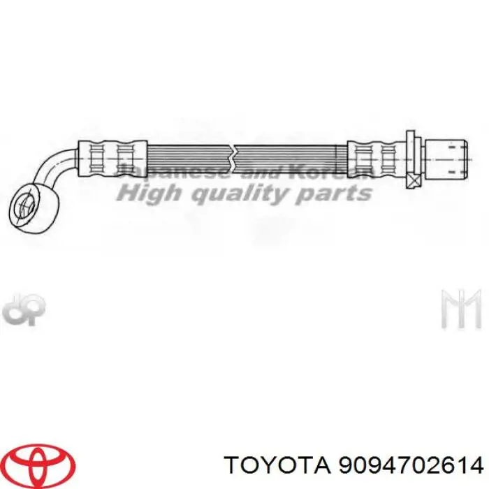 Шланг гальмівний задній, правий Toyota Land Cruiser 80 (J8) (Тойота Ленд крузер)