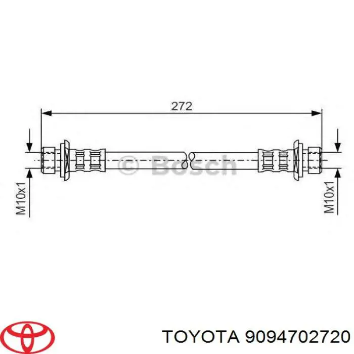 9094702720 Toyota шланг гальмівний передній