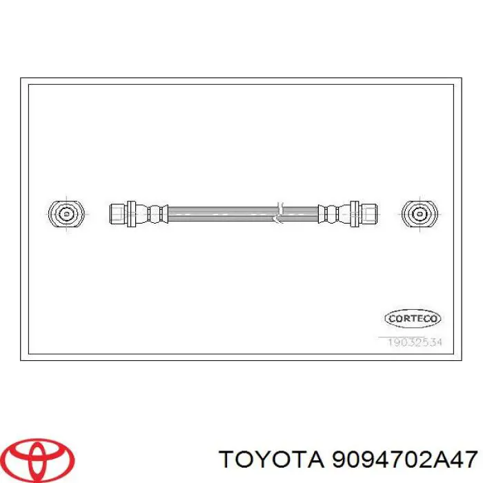 Шланг гальмівний задній Toyota 9094702A47 ціна, від 8.76 USD