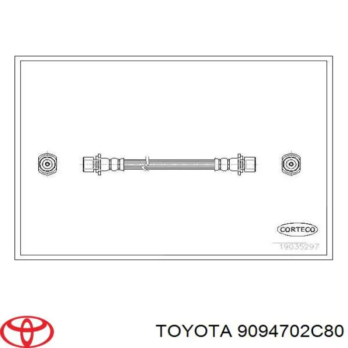 Шланг гальмівний задній Toyota Avensis Verso (LCM) (Тойота Авенсіс)