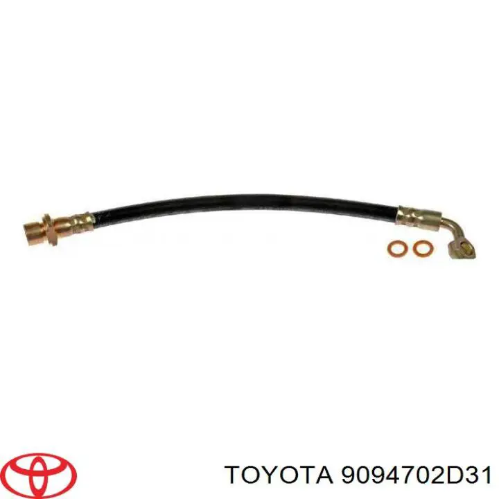 Купити 9094702F23 Toyota Шланг гальмівний задній, правий