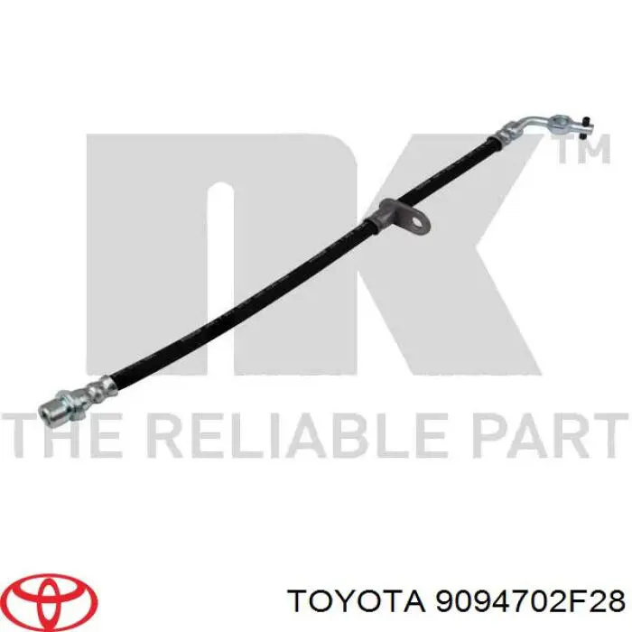 Шланг гальмівний передній, правий Toyota 9094702F28 ціна, від 15.42 USD