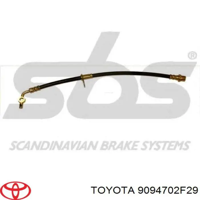 Шланг гальмівний передній, лівий Toyota 9094702F29 ціна, від 19.05 USD