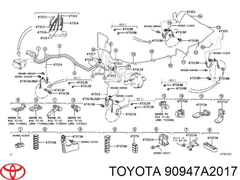  Toyota 90947A2017 ціна, від 25.34 USD
