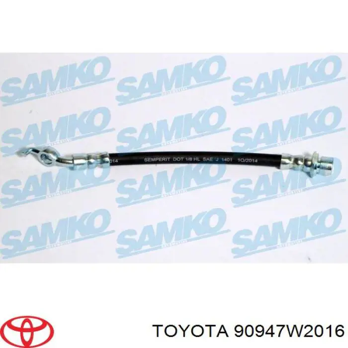 Шланг гальмівний задній Toyota 90947W2016 ціна, від 7.89 USD