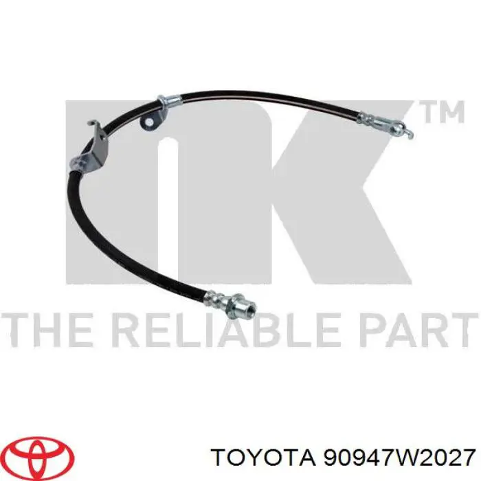 90947W2027 Toyota Шланг гальмівний передній, правий