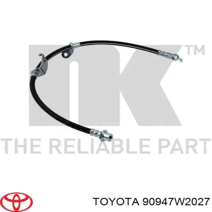 Купити 90947W2027 Toyota Шланг гальмівний передній, правий