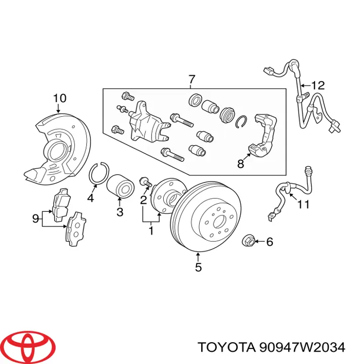  90947W2034 Toyota