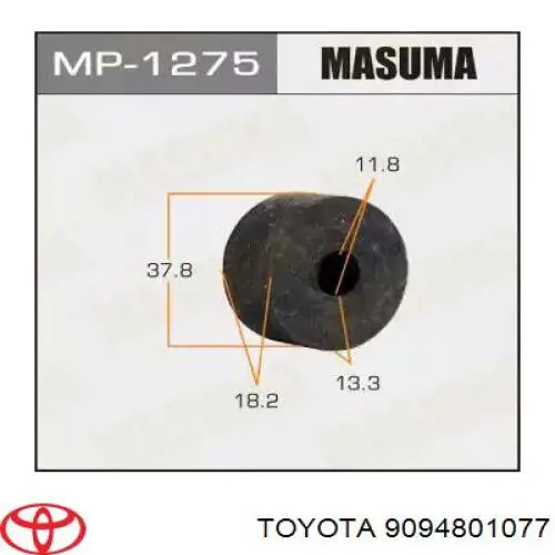 9094801077 Toyota сайлентблок амортизатора заднього