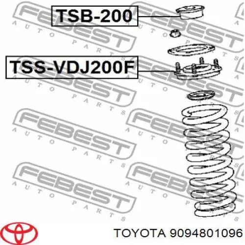 Купити 9094801096 Toyota Втулка штоку переднього амортизатора