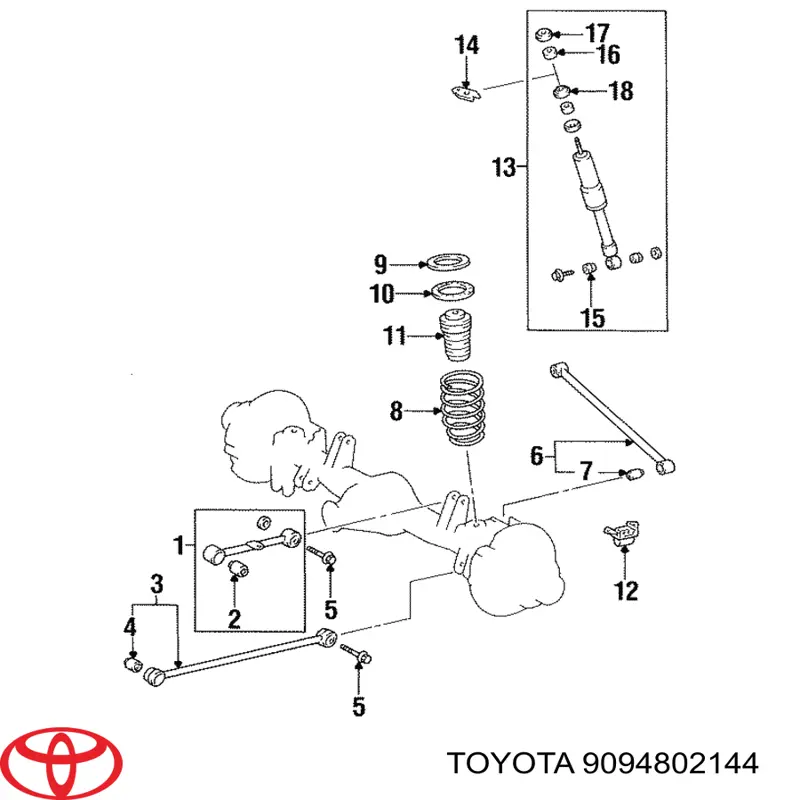 9094802144 Toyota Кільце стопорне підшипника задньої піввісі