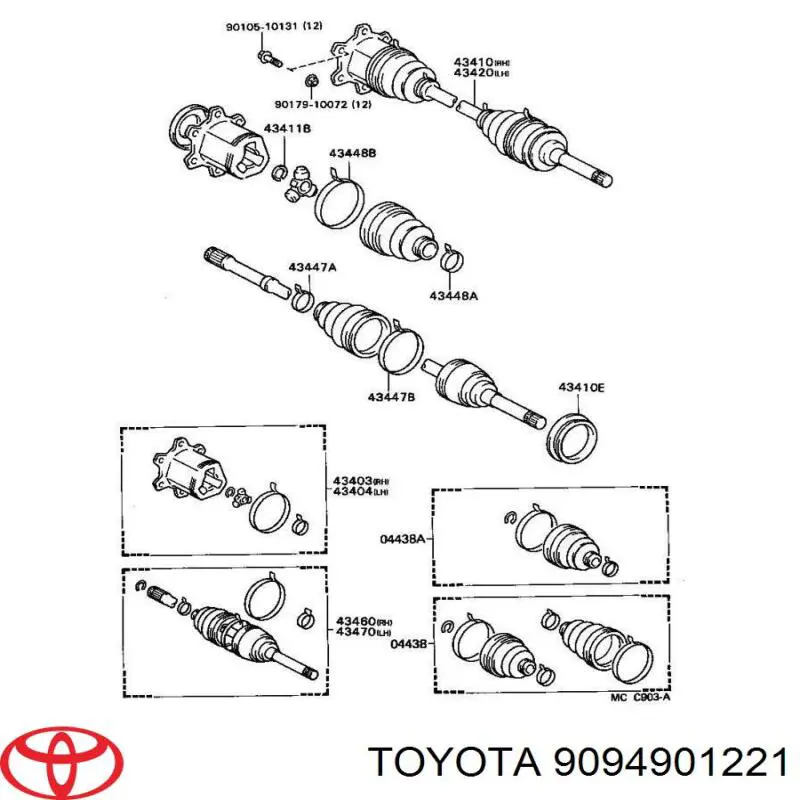 Хомут пильовика ШРКШа, універсальний Toyota 9094901221 ціна, від 2.46 USD