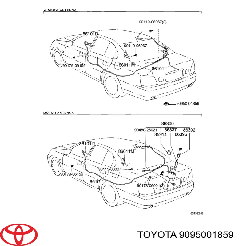  9095001859 Toyota