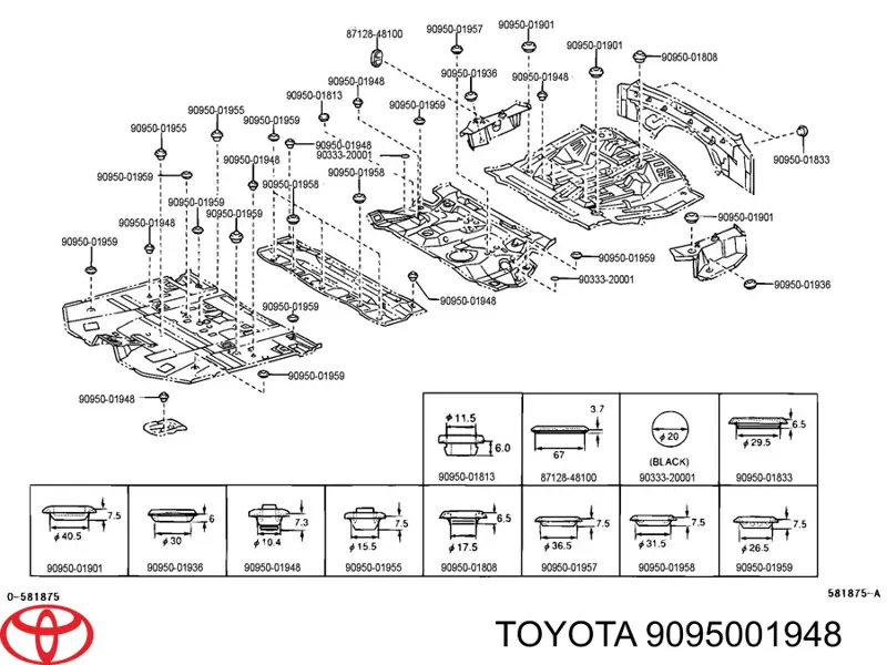  9095001948 Toyota