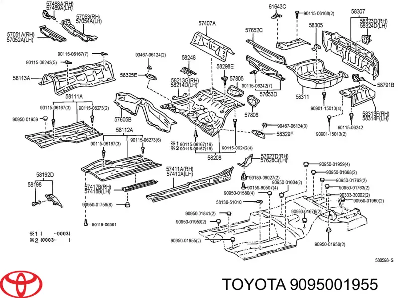  9095001955 Toyota