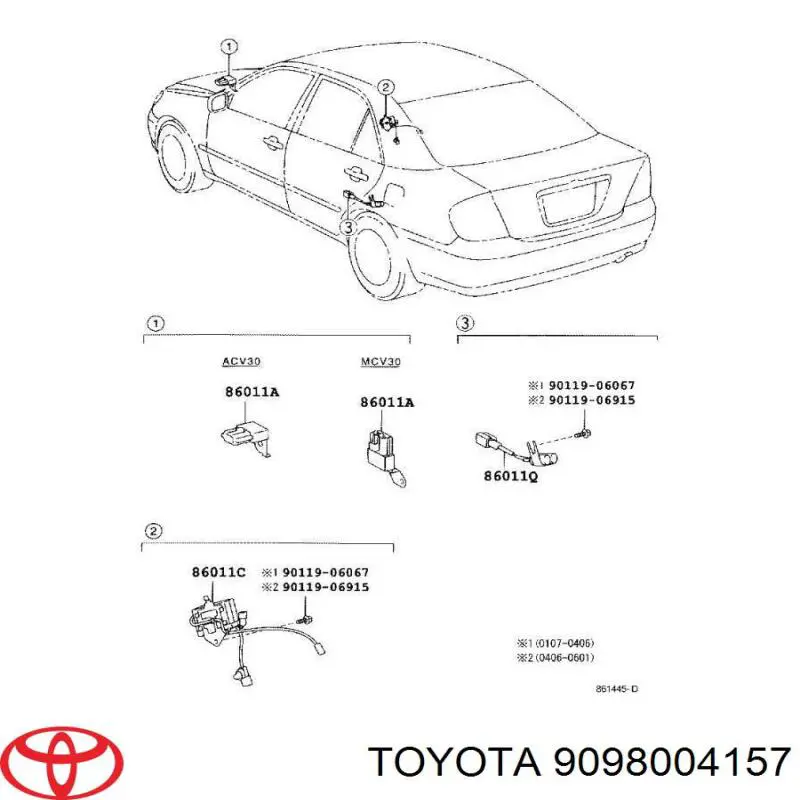 9098004157 Toyota 