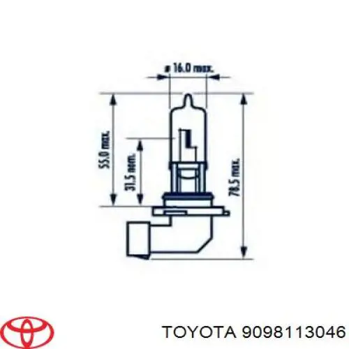 Лампочка галогенна Toyota 9098113046 ціна, від 3.81 USD