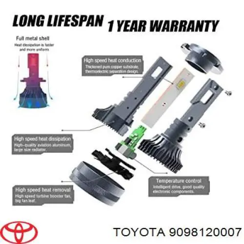 Ксенон Toyota 9098120007 ціна, від 47.02 USD
