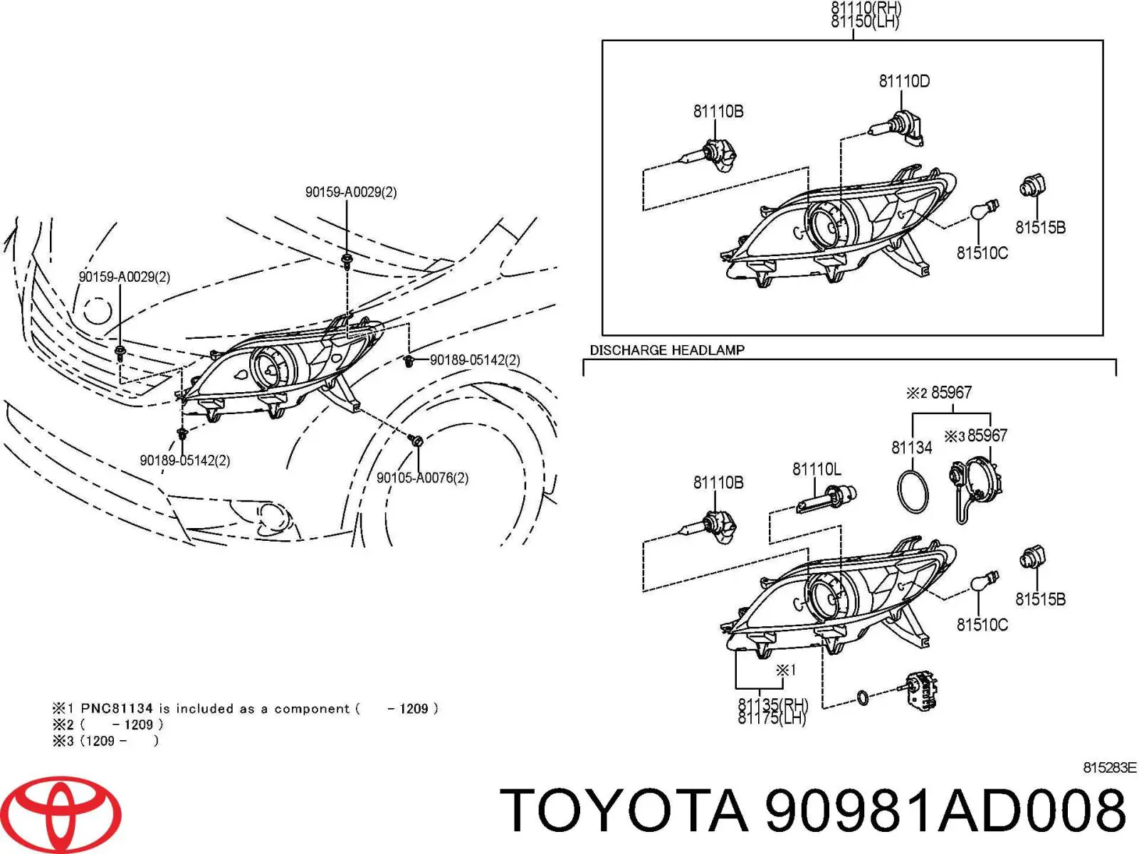 90981AD008 Toyota 