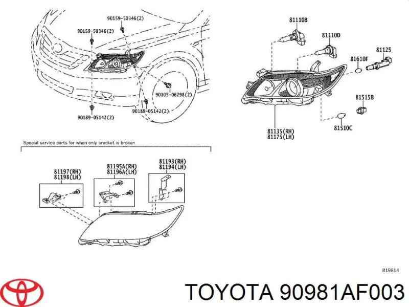 90981AF003 Toyota 
