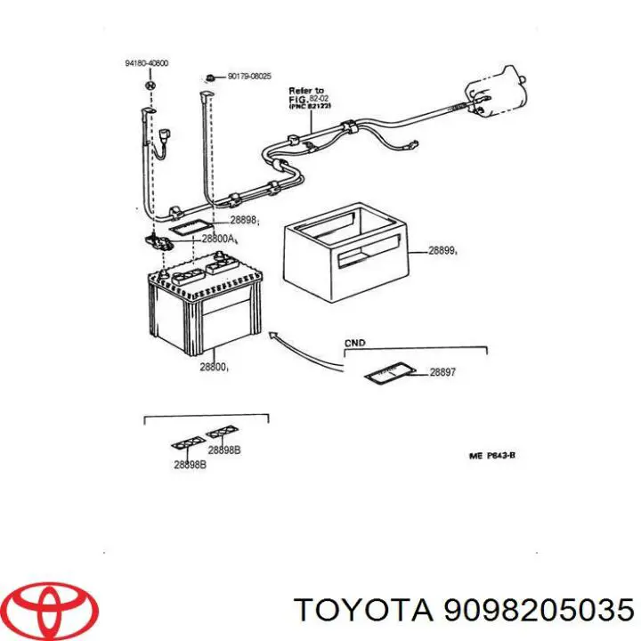 Купити 9098205035 Toyota Клема акумулятора (АКБ)