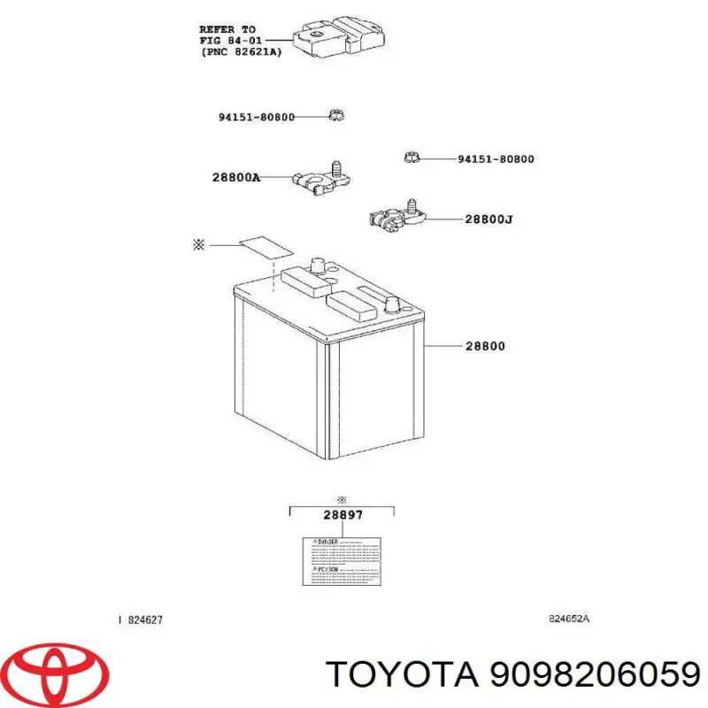 Купити 9098206059 Toyota Клема акумулятора (АКБ)