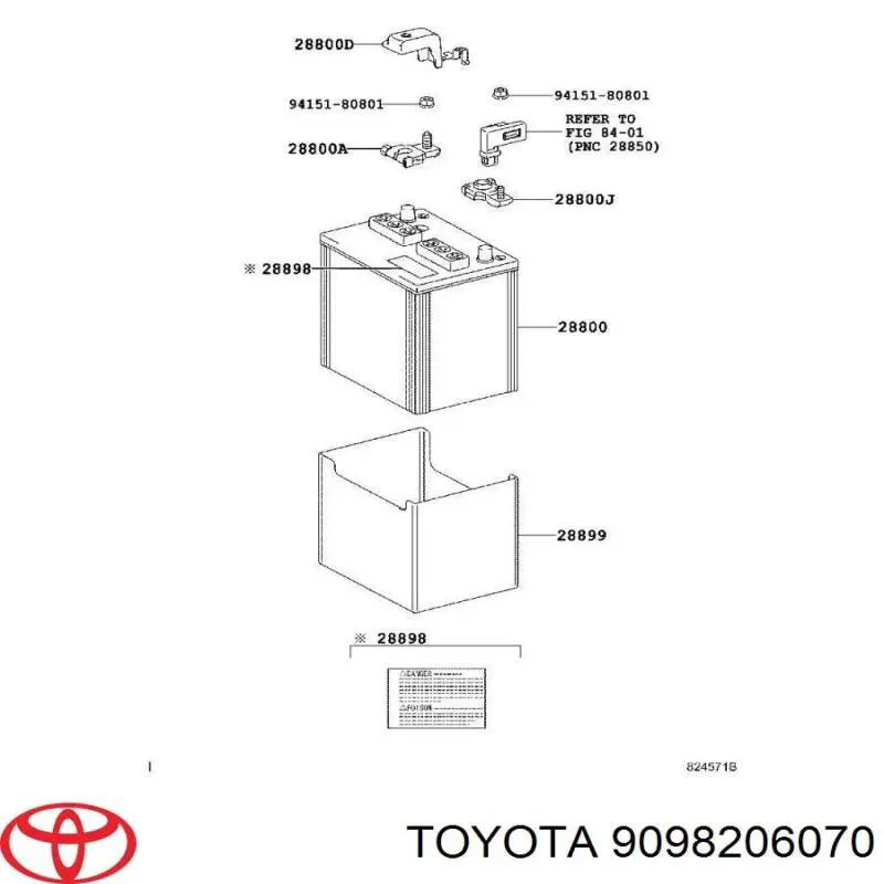 Купити 9098206070 Toyota Клема акумулятора (АКБ)