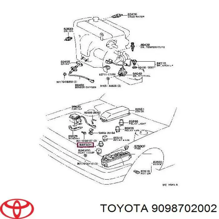Реле протитуманної фари Toyota Liteace (CM3V, KM3V) (Тойота Літ айс)