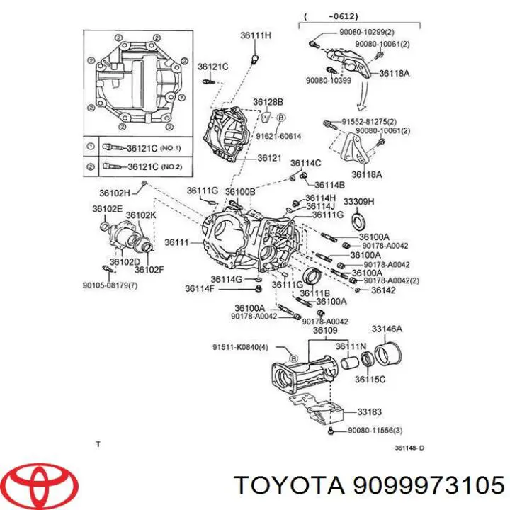 Купити 9099973105 Toyota Втулка розпірна заднього підшипника КПП
