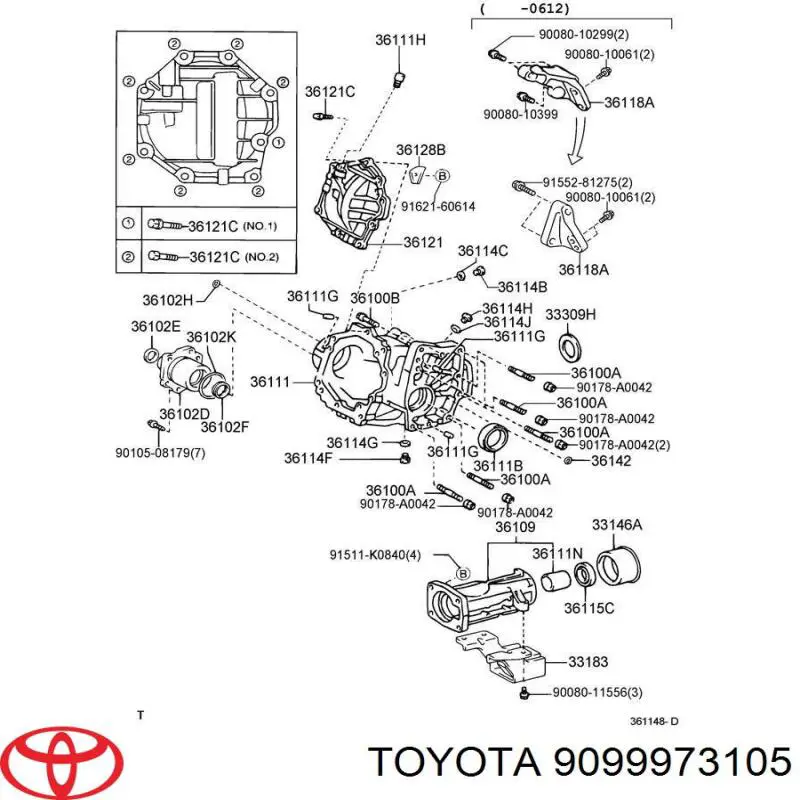 Втулка розпірна заднього підшипника КПП Toyota 9099973105 ціна, від 11.84 USD