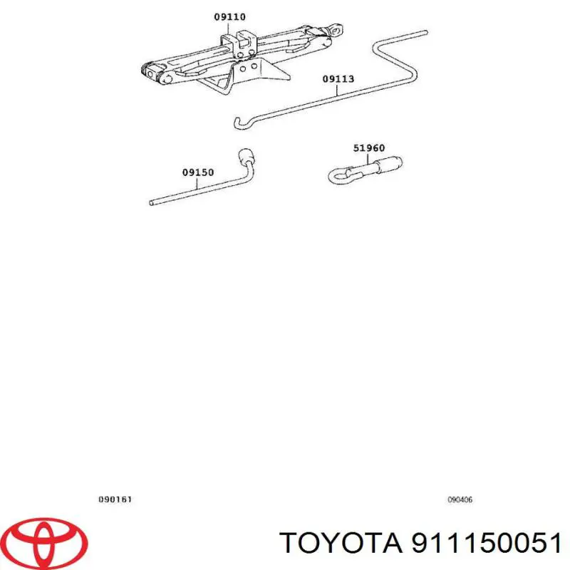 911150051 Toyota Домкрат автомобільний