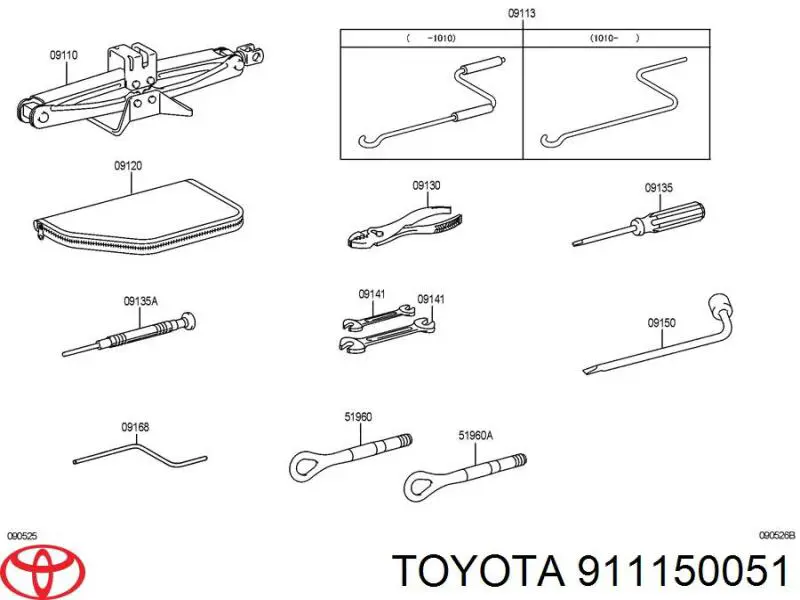 Домкрати Toyota 911150051 ціна, від 24.07 USD