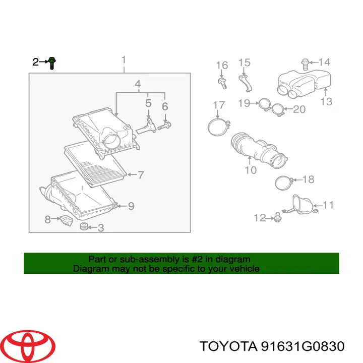91631G0830 Toyota 