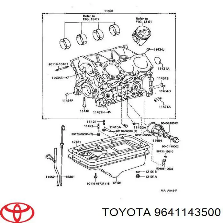 Заглушка ГБЦ/блоку циліндрів на Toyota Avensis (T22)
