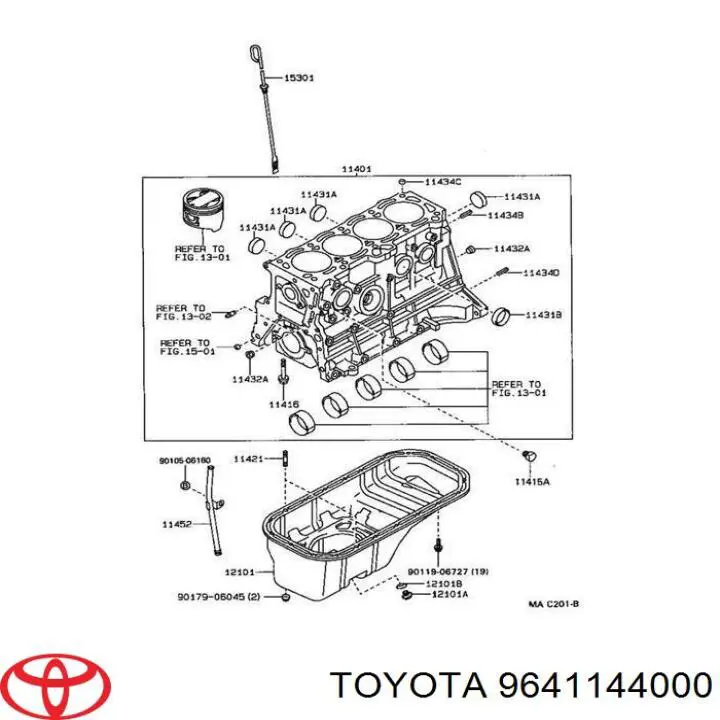 9641144000 Toyota заглушка гбц/блоку циліндрів