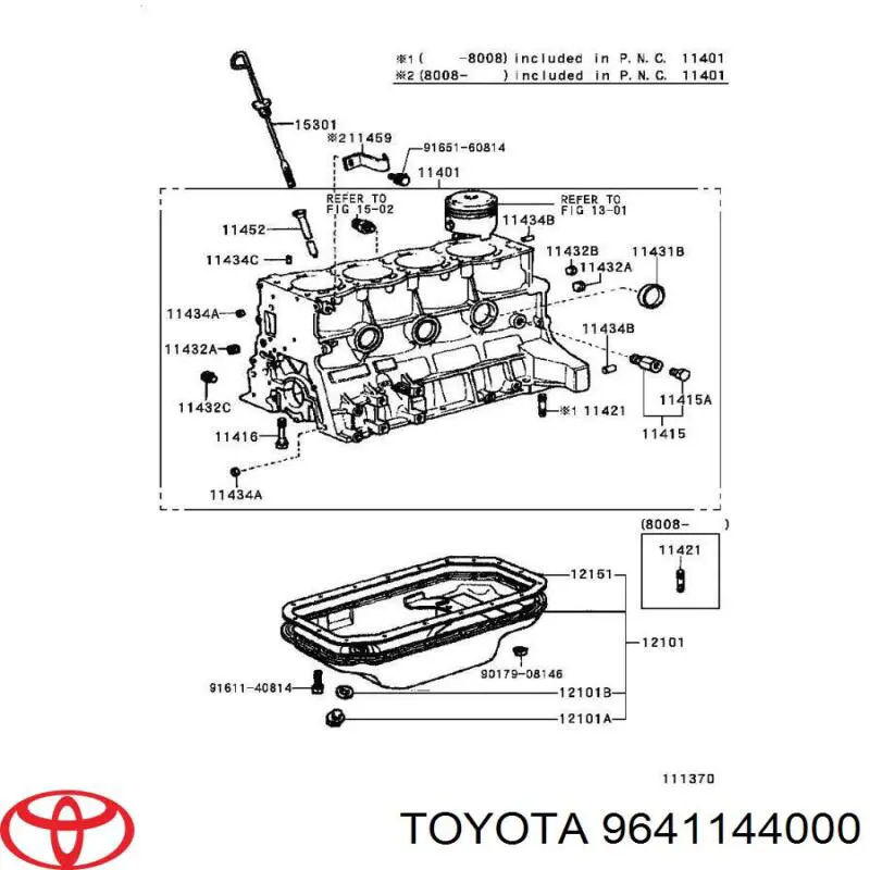 Заглушка ГБЦ/блоку циліндрів Toyota 9641144000 ціна, від 2.91 USD