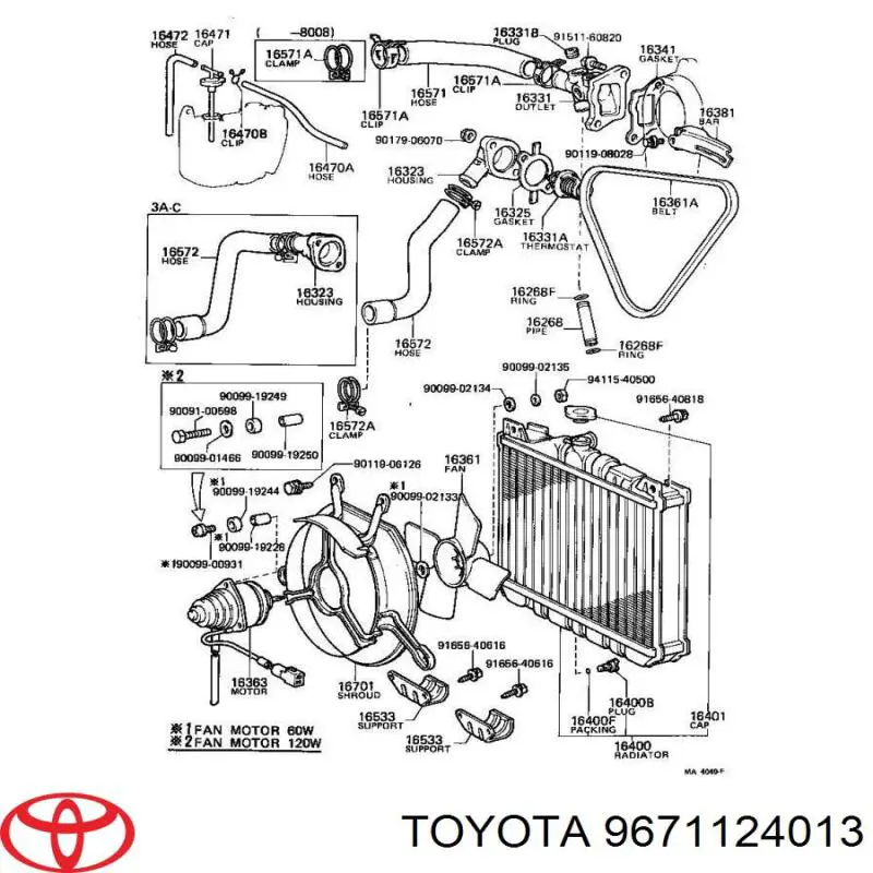  9671124013 Toyota