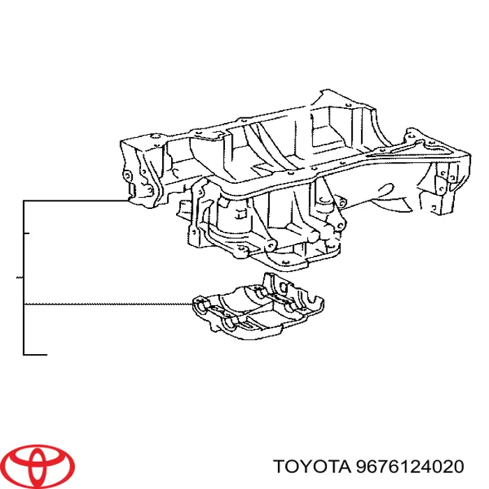 Купити 9676124020 Toyota Прокладка піддону картера двигуна