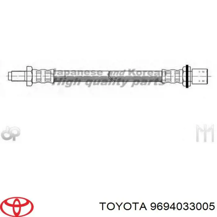 Шланг гальмівний задній Toyota Carina 2 (T15) (Тойота Каріна)