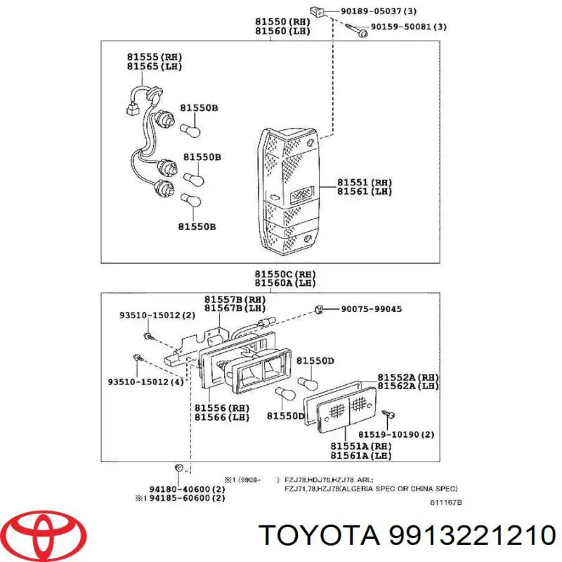  9913221210 Toyota