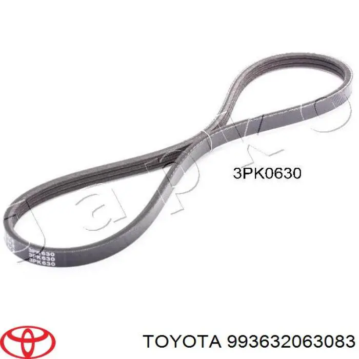 Ремінь приводний, агрегатів 993632063083 Toyota