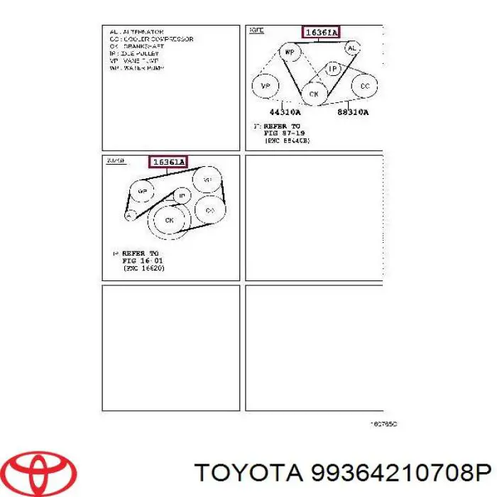 Купити 99364210708P Toyota Ремінь генератора