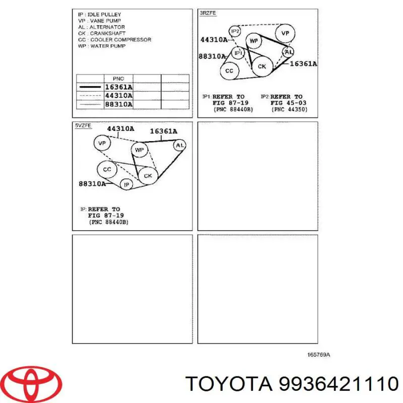 Купити 9936421110 Toyota Ремінь генератора