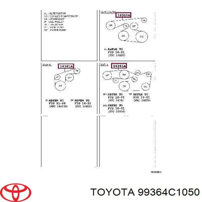 Ремінь генератора 99364C1050 Toyota