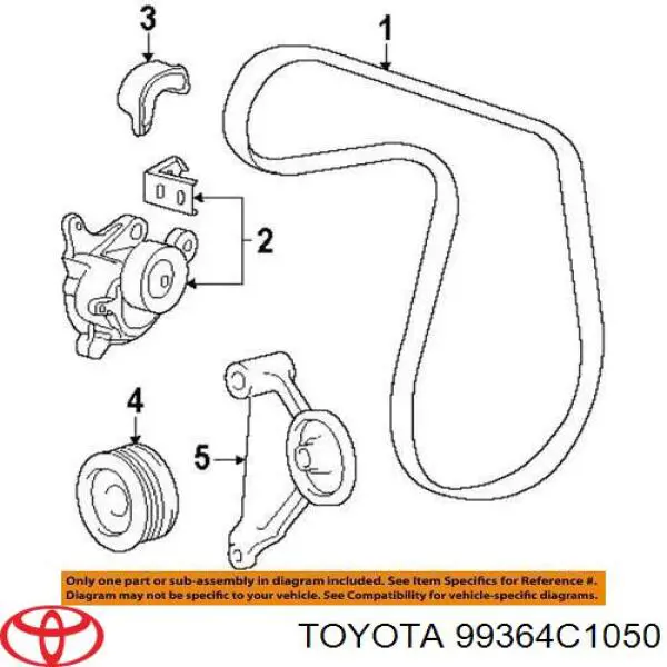 Ремінь кондиціонера Toyota 99364C1050