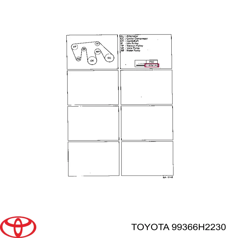 Ремінь генератора 99366H2230 Toyota