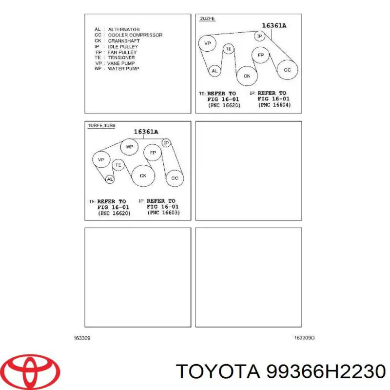 Клиновий ремінь Toyota 99366H2230 ціна, від 16.71 USD