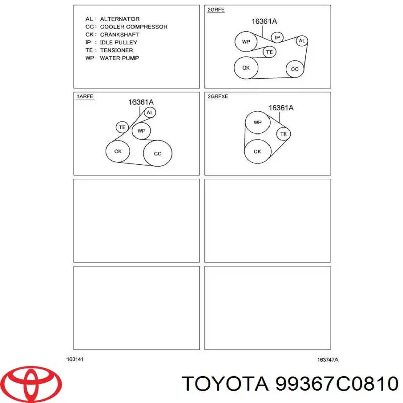 Купити 99367C0810 Toyota Ремінь генератора