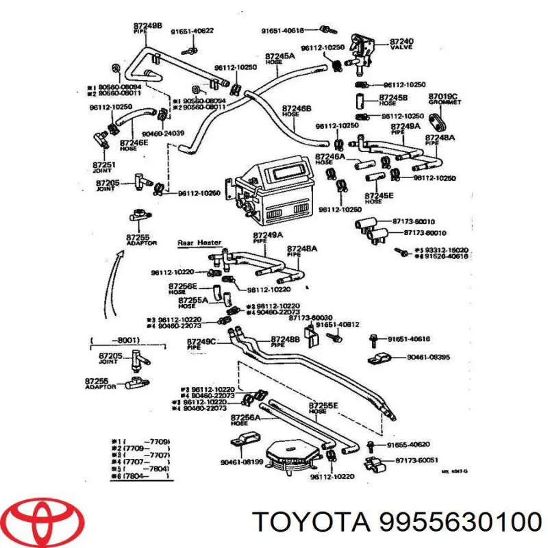 9955630100 Toyota 