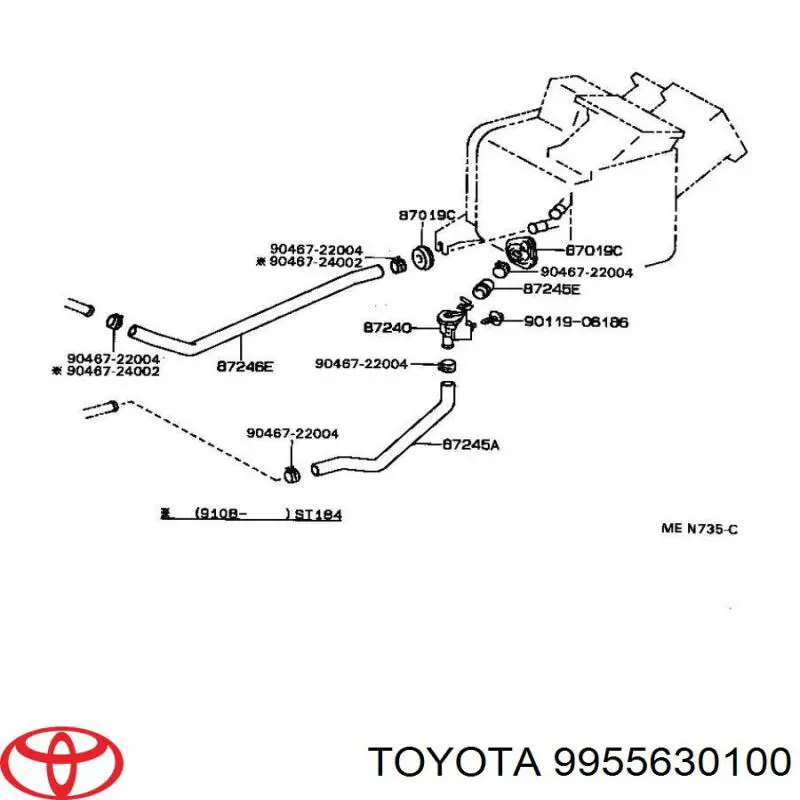  Toyota 9955630100 ціна, від 12.67 USD